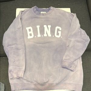 Anine Bing Distressed Lavender Sweatshirt